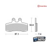 Plaquettes de frein BREMBO route carbone céramique - 07GR2106 APRILIA	PEGASO 650 de 1992 à 1995