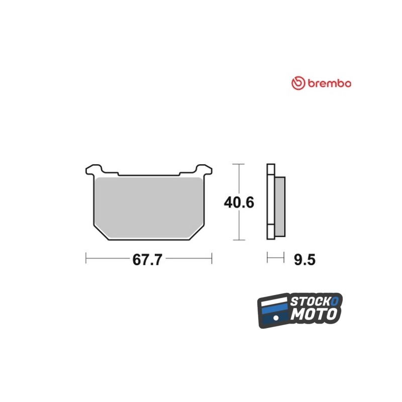 Plaquettes de frein BREMBO route carbone céramique - 07KA0608 KAWASAKI	KZ 440 LTD (KZ440A)