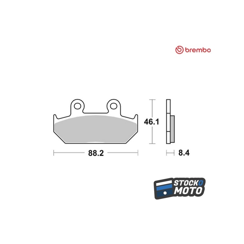 Plaquettes de frein BREMBO route carbone céramique - 07HO2307 HONDA	VFR 750 F INTERCEPTOR (RC24) de 1986 1987