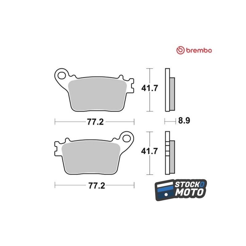 Plaquettes de frein BREMBO carbone céramique - 07HO5907 HONDA	CBR 1000 RR FIREBLADE  2006 à 2019