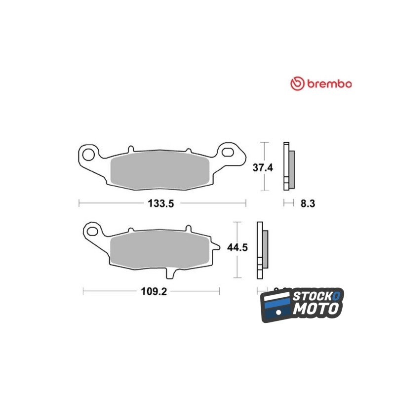 Plaquettes de frein BREMBO route carbone céramique - 07KA1907