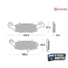 Plaquettes de frein BREMBO route carbone céramique - 07KA1907