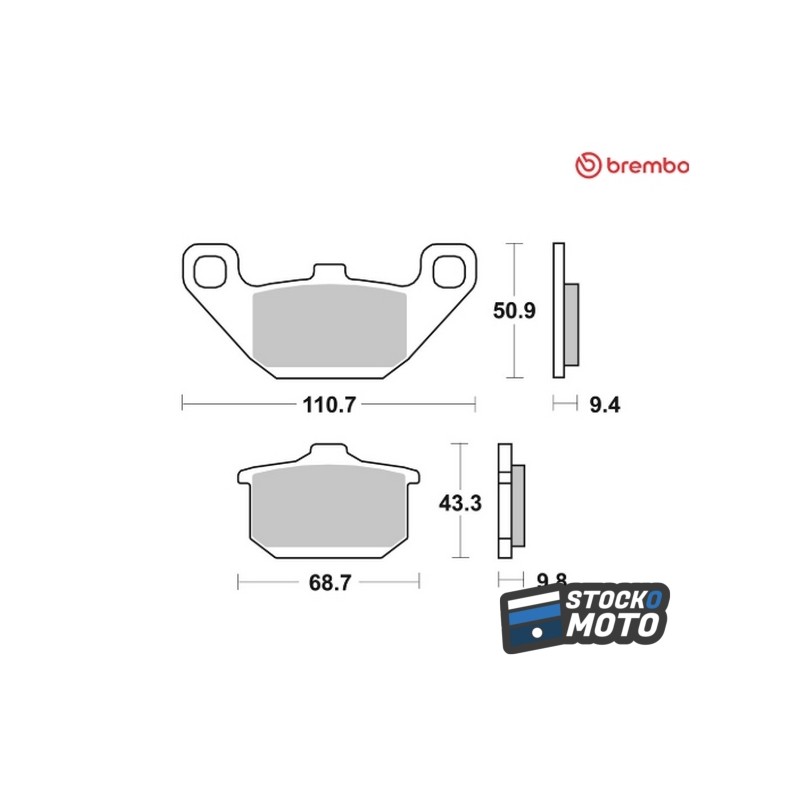 Plaquettes de frein BREMBO route carbone céramique - 07KA0808 KAWASAKI GPZ 500 S (EX500A) 500