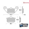 Plaquettes de frein BREMBO route carbone céramique - 07KA0808 KAWASAKI GPZ 500 S (EX500A) 500
