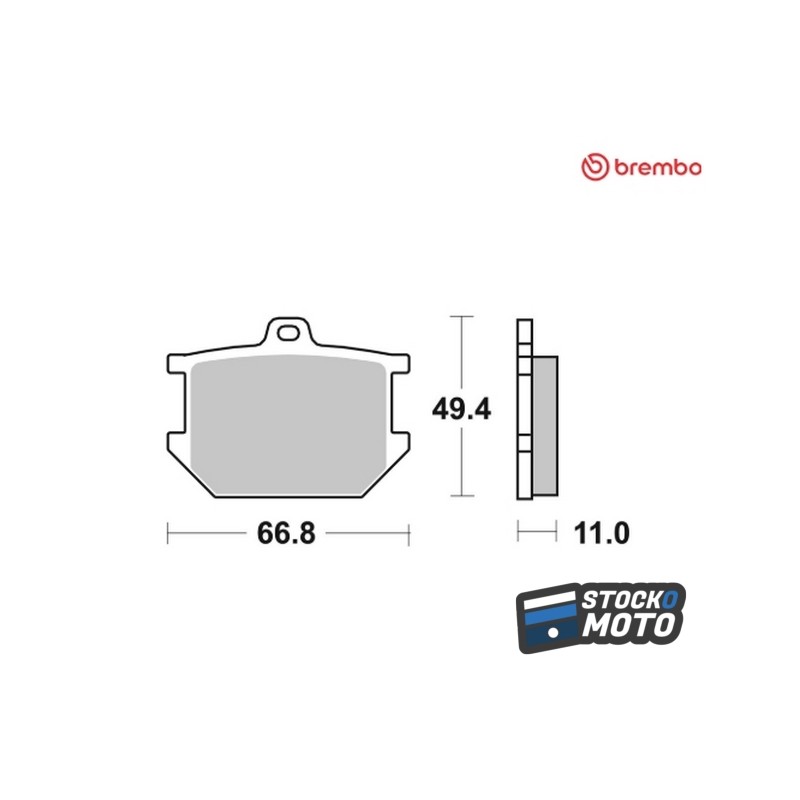 Plaquettes de frein BREMBO route carbone céramique - 07YA0309 YAMAHA	SR 500 de 1980 à 1986