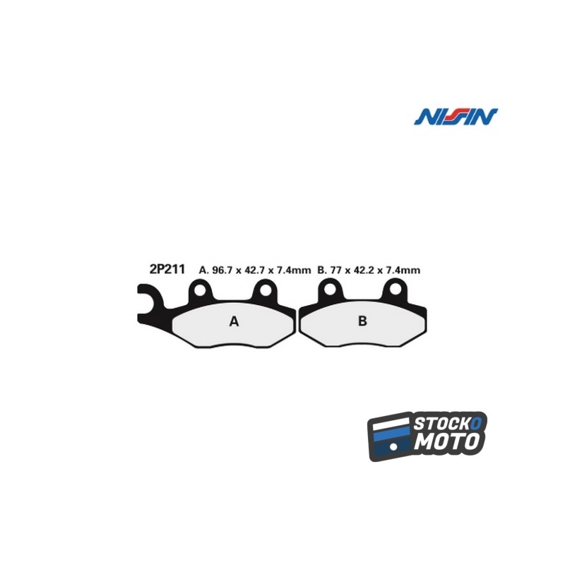 Plaquettes de frein NISSIN Off-Road semi-métallique - 2P-211GS YAMAHA	XTZ 125 E 125 2005 2006