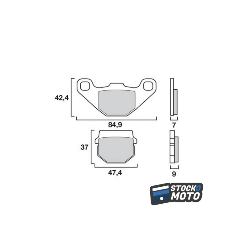 Plaquettes de frein SEMC-BREMBO-07KA07 Kawasaki Kmx 200 de 1988