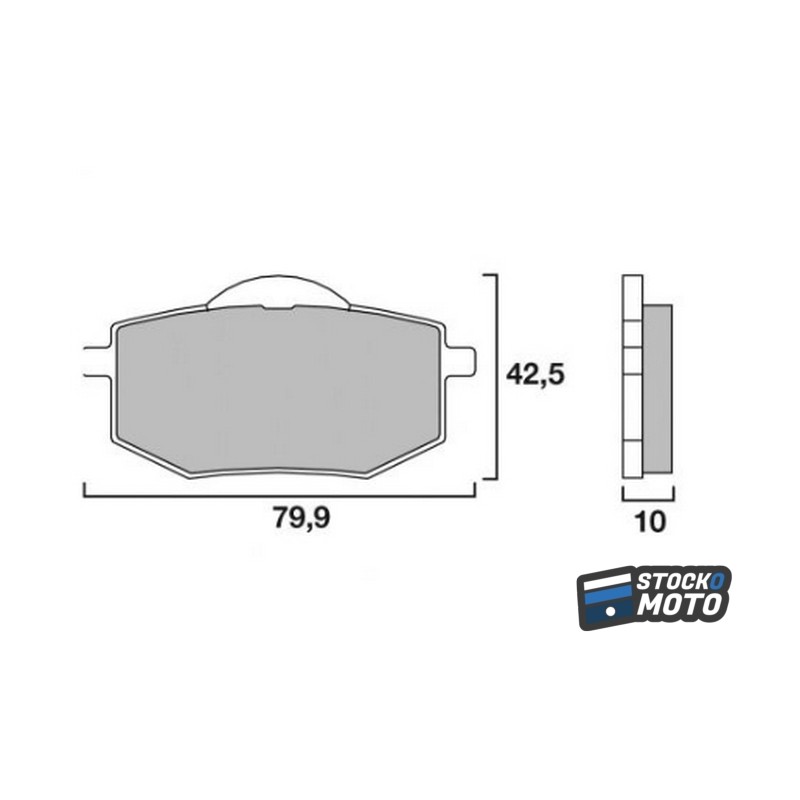 Plaquettes de frein SEMC-BREMBO-07YA19 YAMAHA XV400 535 VIRAGO YA20