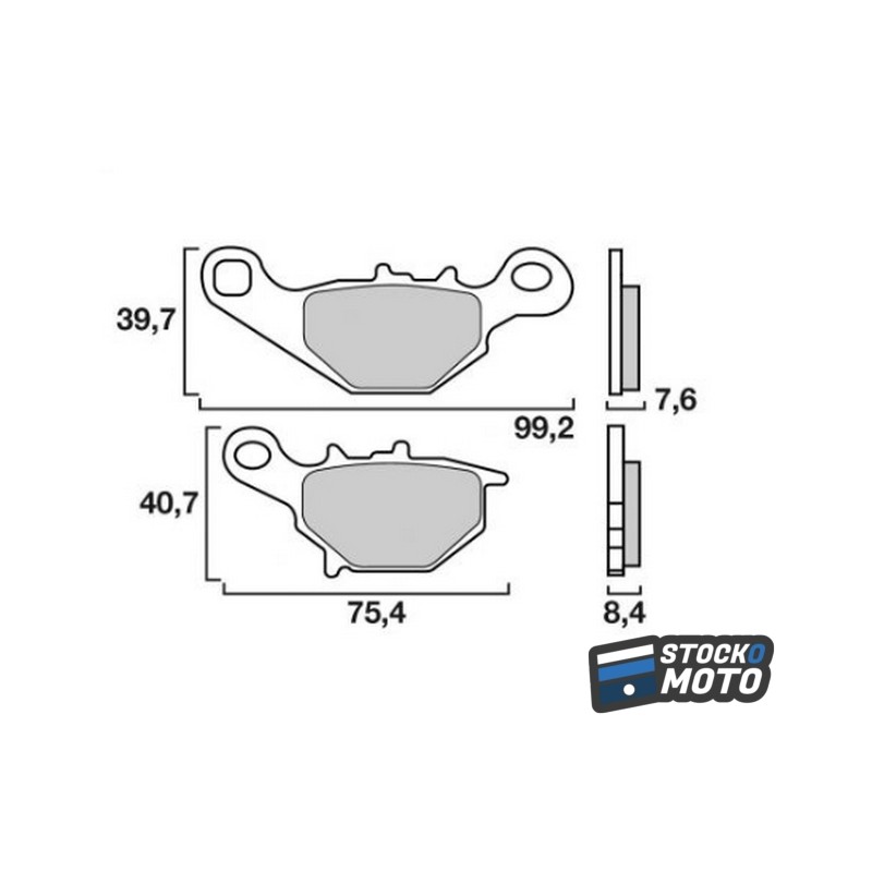 Plaquettes de frein SEMC-BREMBO-07036 SUZUKI AN125 AV SU21