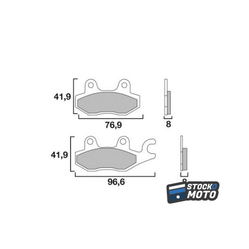 Plaquettes de frein SEMC-BREMBO-07YA22 YAMAHA TZ 125 W 94 TZ 250 W 1989
