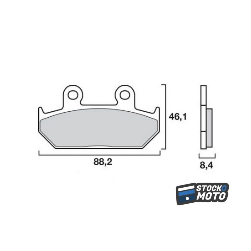 Plaquettes de frein SEMC-BREMBO- avant HONDA XLV 600 TRANSALP HO23