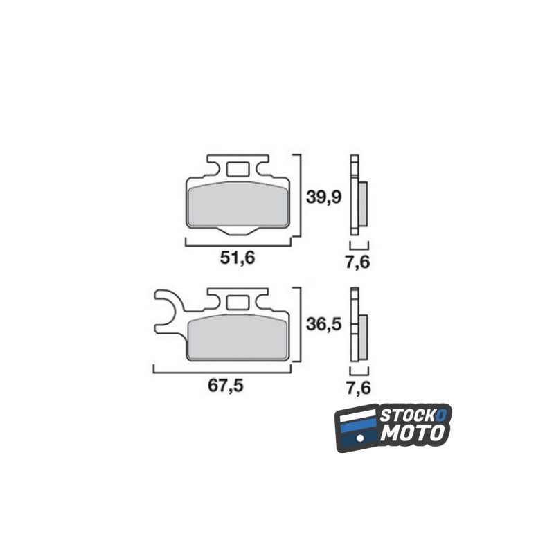 Plaquettes de frein SEMC-BREMBO-KA26 avant KAWASAKI KX 65 2000 KA26