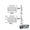 Plaquettes de frein SEMC-BREMBO-KA26 avant KAWASAKI KX 65 2000 KA26