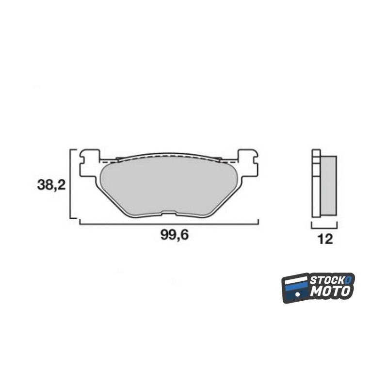 Plaquettes de frein SEMC-BREMBO-07052 arrière YAMAHA XP T MAX 02 XJR 1300 01 02 YA37