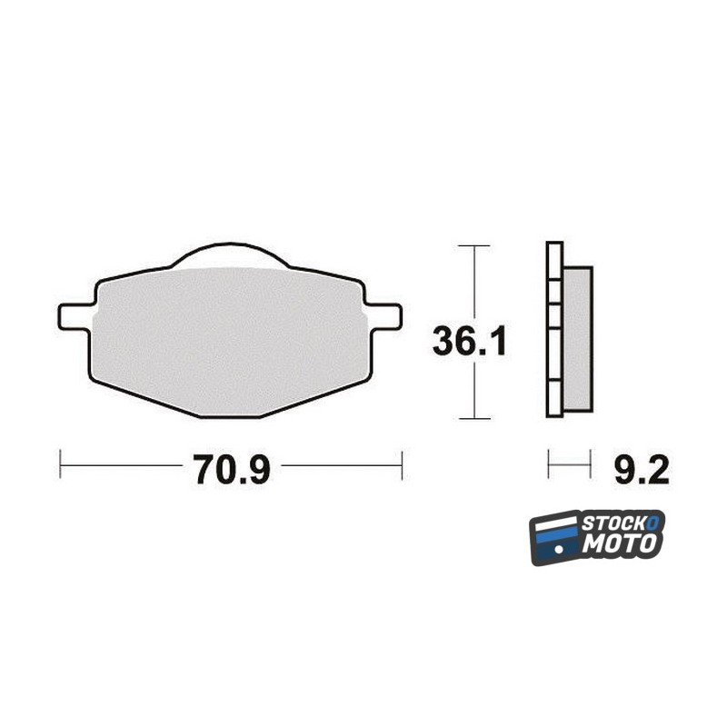 Perftec - Plaquette de frein - Semi-métal