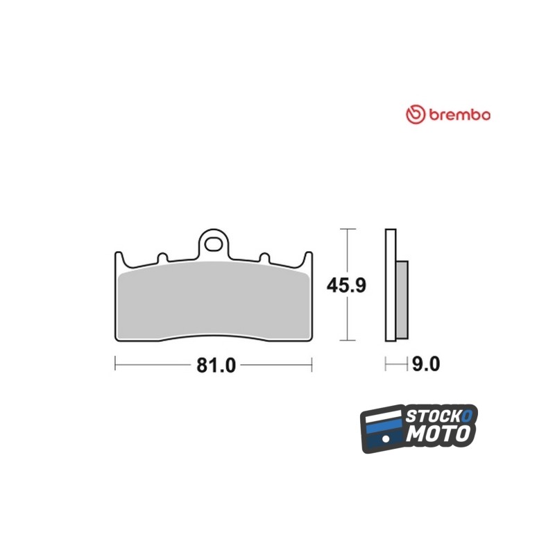 Plaquettes de frein BREMBO route carbone céramique - 07GR6207